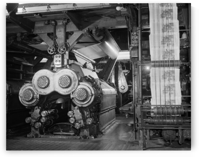 1950s NEWSPAPER PRESSES ROLLING 188040 by Panoramic Images