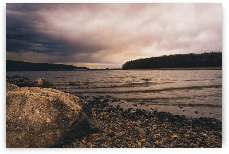 Stony Shores and Stormy Skies at Beltzville Lake by Jason Fink