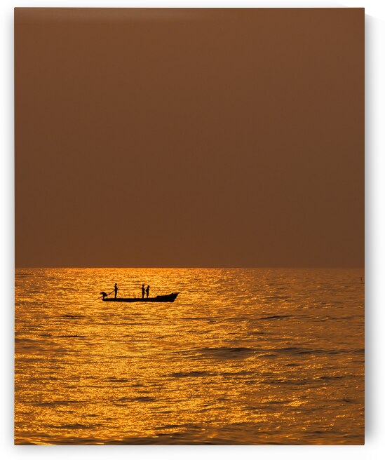 The Sun Melting into the oceans embrace | Silhouette | Sunrise  by Colors of INDIA