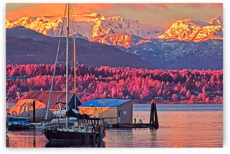 Full Light Spectrum Sunrise At Comox Harbour 5 by CRB Images Photography