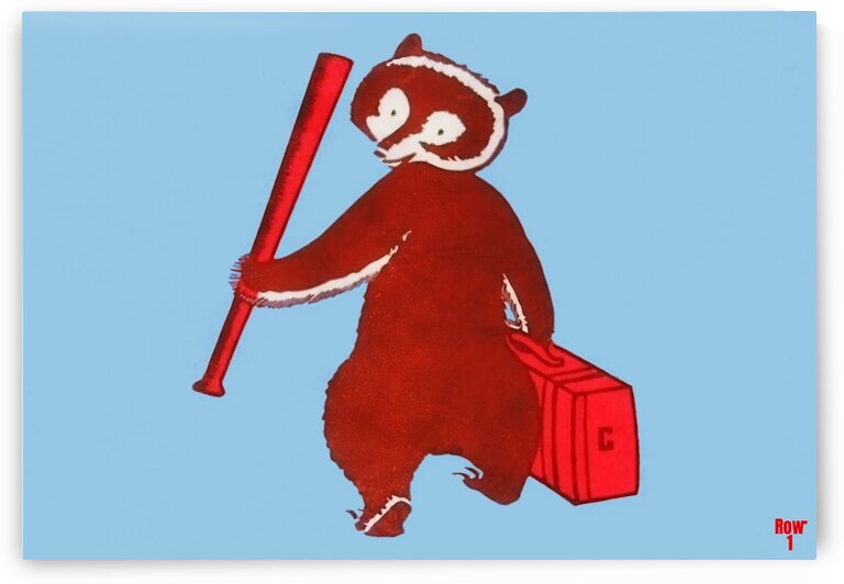 Vintage Chicago Cub with Suitcase by Row One Brand