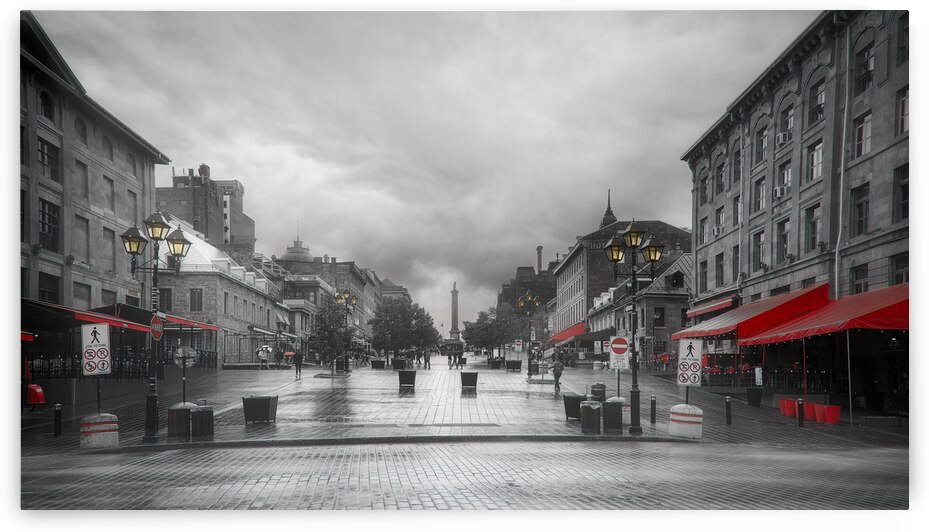 Place Jacques Cartier sous la pluie by ARTEFIA