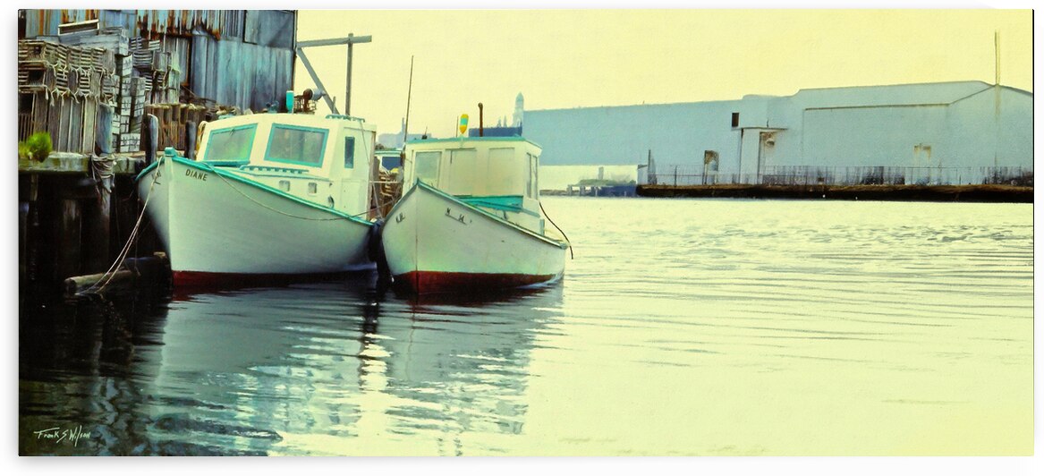 Gloucester Lobster Boats Panorama by Frank Wilson