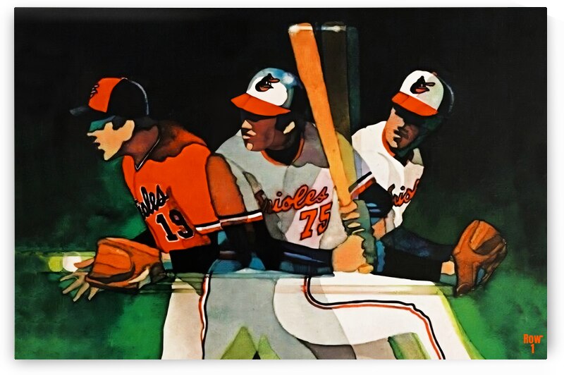 1975 Baltimore Orioles Art by Row One Brand