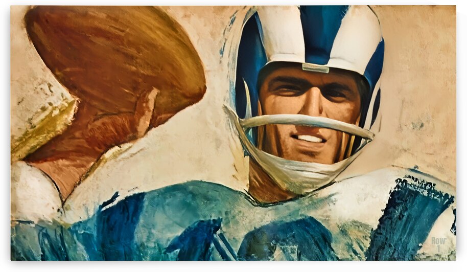 1966 LA Ram Quarterback Art by Row One Brand