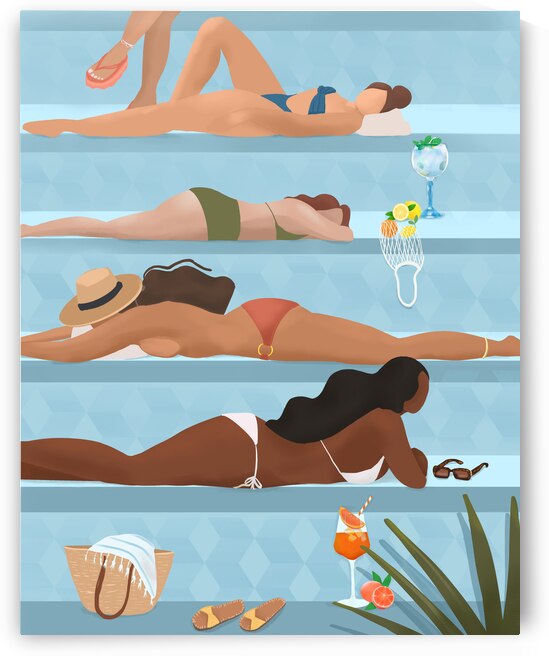 Ladies by the pool by 1x