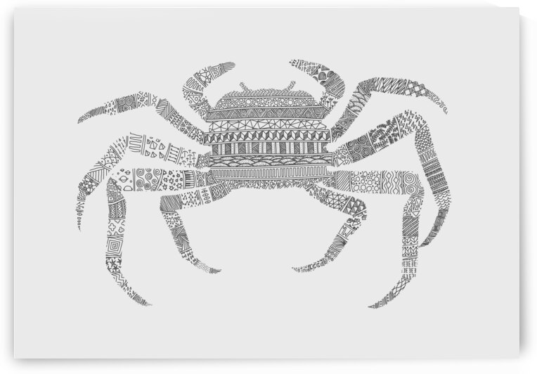 Crab Grey Poster Grey by 1x