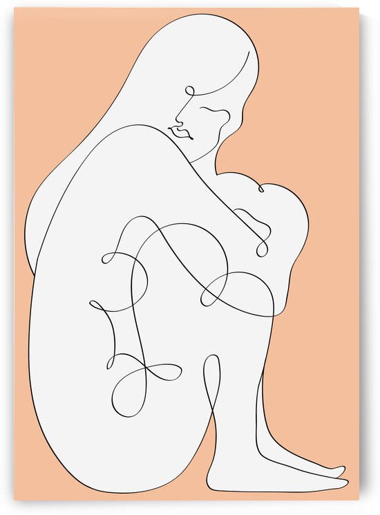 Line Girl in Peach by 1x