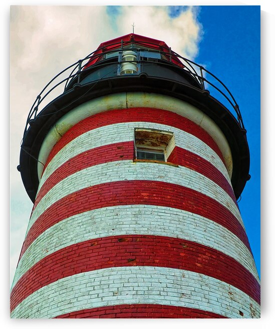 Looking Up at the West Quoddy Head Light by Bill Swartwout Photography