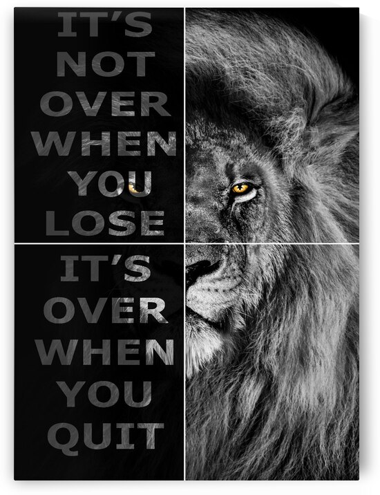 Motivational Lion B&W by JesseLeonard