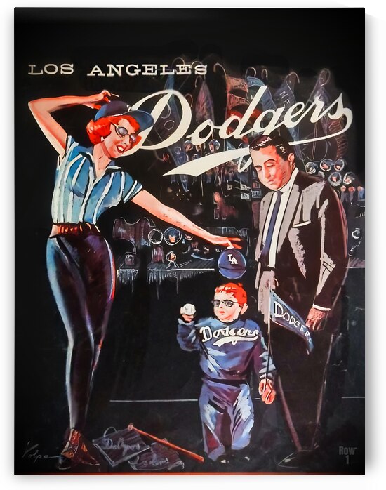 1962 LA Dodgers Art by Nicholas Volpe by Row One Brand