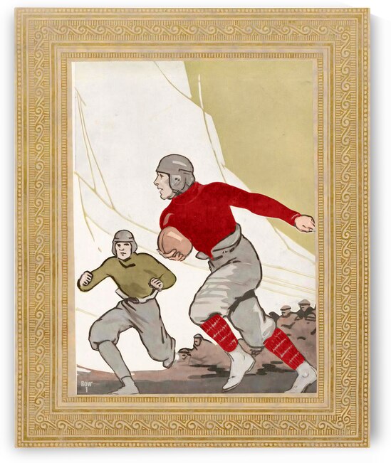 Ornate Twenties Football Art by Row One Brand