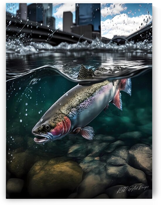  Calgary Alberta Bow River Trout by SykArt Designs