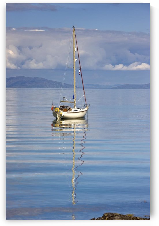 Isle Of Colonsay, Scotland; Sailboat On The Ocean by PacificStock