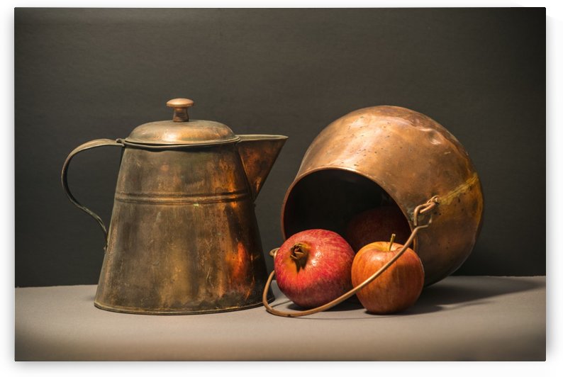 Copper Pots Pomegranate Apple by Frank Wilson
