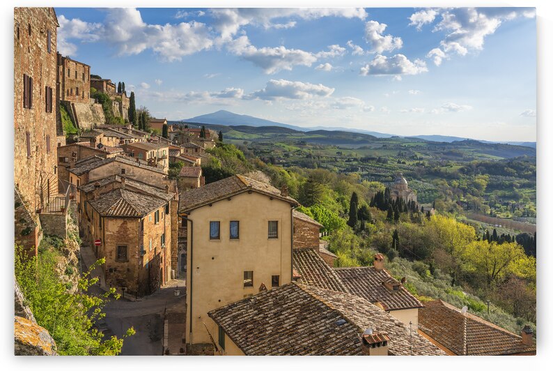 Montepulciano village panoramic view. Siena Tuscany Italy by Stefano Orazzini