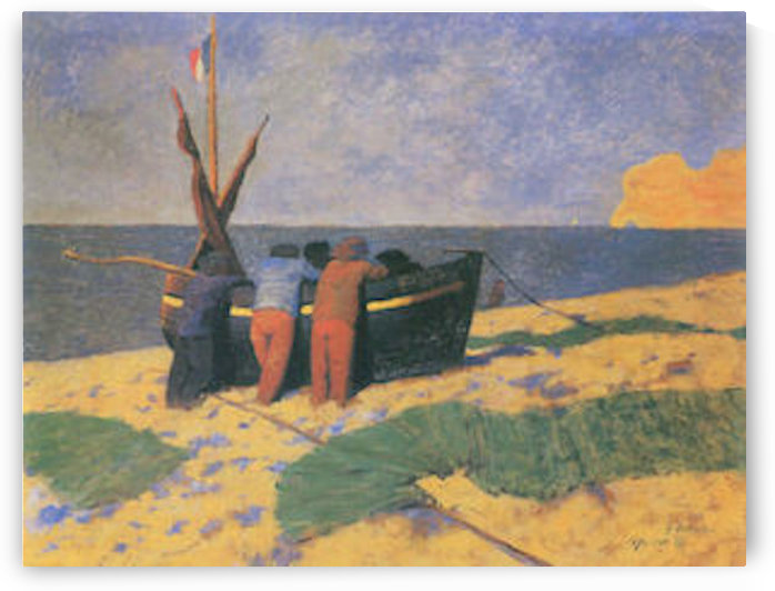 July in Etretat by Felix Vallotton