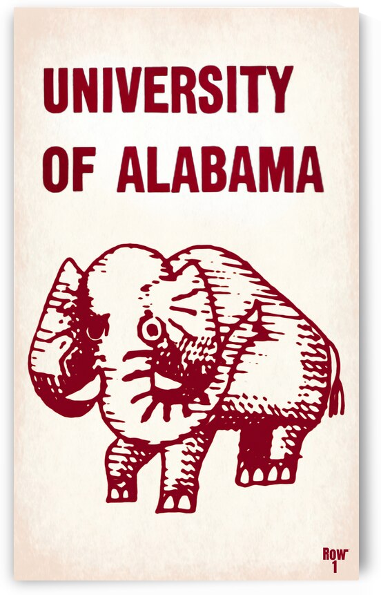 1970s University of Alabama Art by Row One Brand