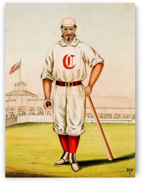 1869 Cincinnati Red Stockings Art by Row One Brand