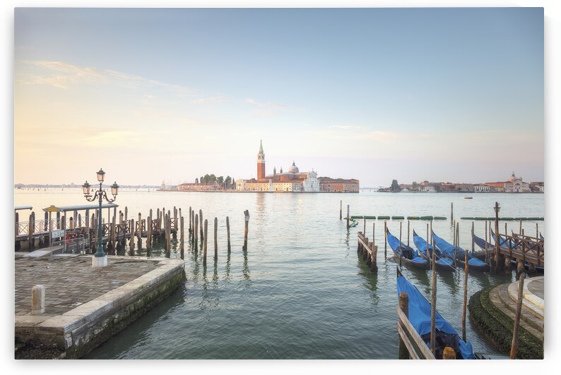 Venice San Giorgio Maggiore church and gondolas by Stefano Orazzini