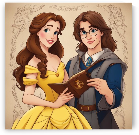 disney princess Belle harry potter by AIGALLERY