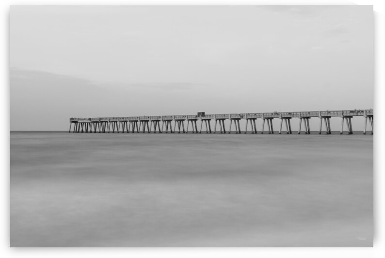Soothing Waters Navarre Beach Grayscale by Jennifer White
