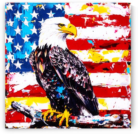 Patriotic Eagle  by SykArt Designs