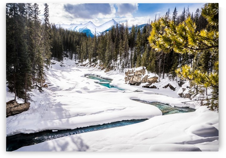 River with Rockies by Lisa Poirier