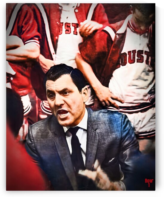 Houston Cougar Basketball Huddle Art by Row One Brand