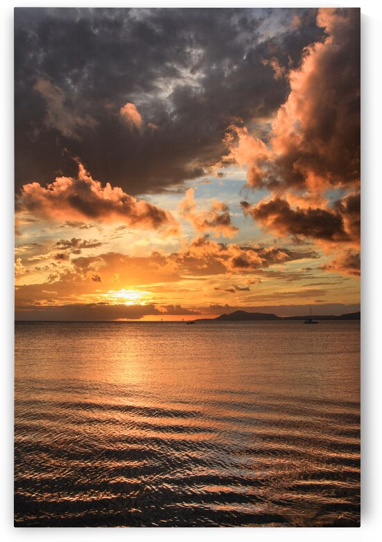 Sunset Maunalua Bay in Hawaii Kai Oahu. by Lauren Pritchett Photography