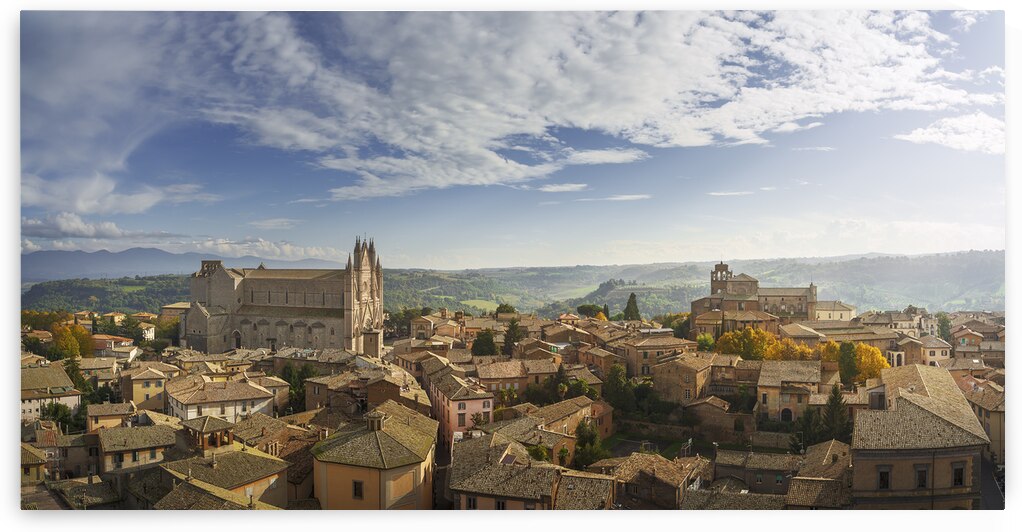 Orvieto town aerial view and Duomo cathedral. Umbria Italy by Stefano Orazzini