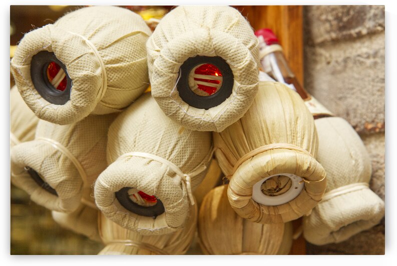 Italian Wine Bottle Bottoms by Iris H Richardson