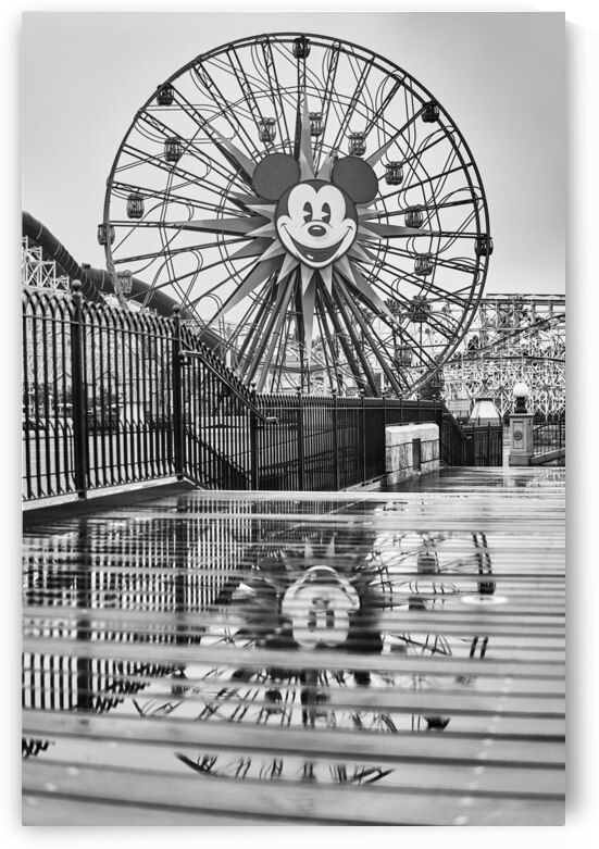 Ferris Wheel Rainy Reflections by Ryan Cameron