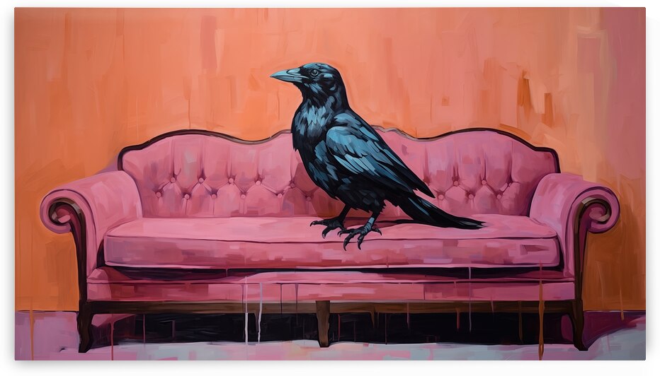 Raven on a Couch by Dan Canopy