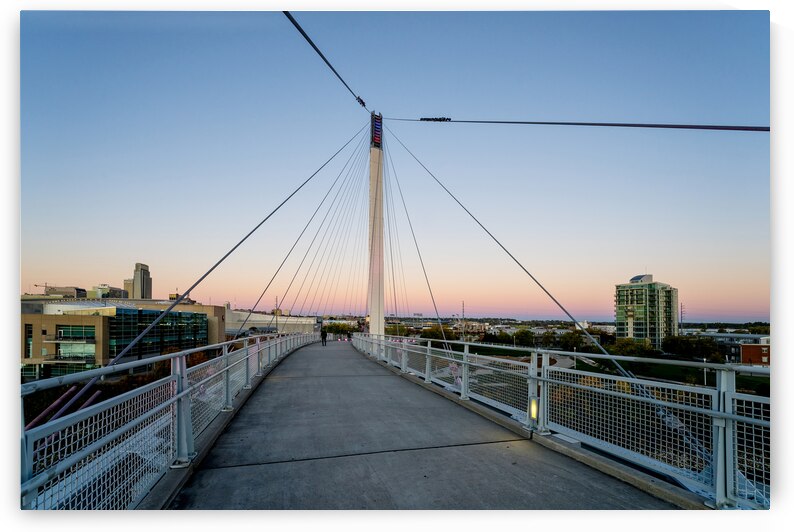 Pink Morning On Bob Kerrey Bridge by Jennifer White