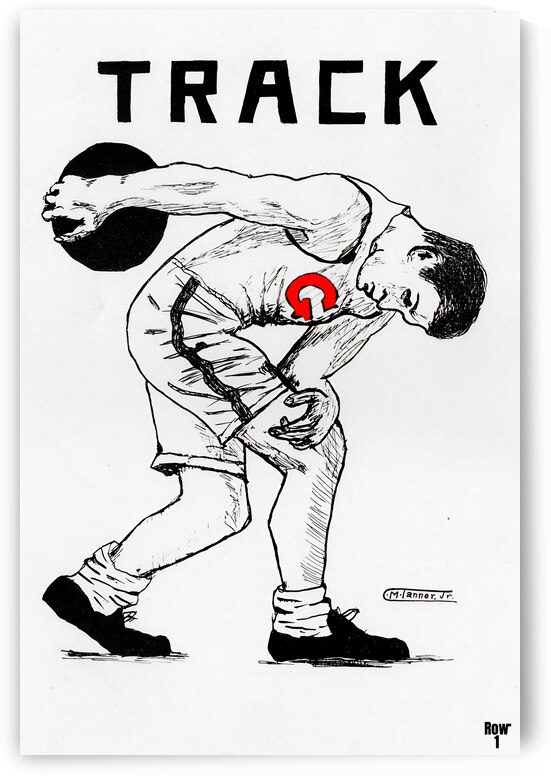 Vintage Georgia Track and Field Art by Row One Brand