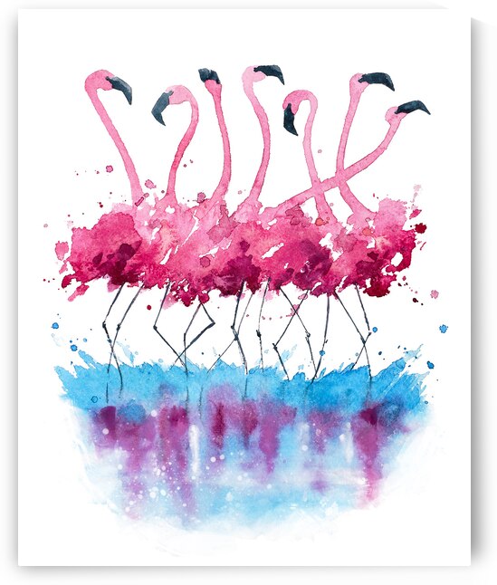 Flamingo Tango 1 by Jackie Grace
