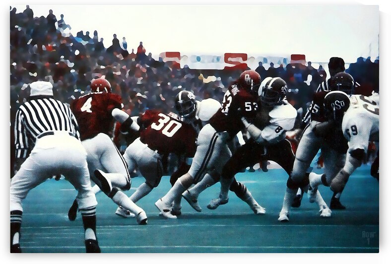 1976 OSU vs. Oklahoma Football Art by Row One Brand
