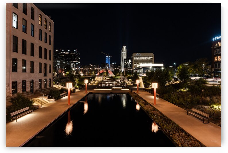 Omaha Gene Leahy Mall Night by Jennifer White