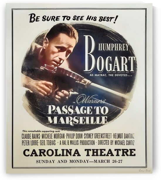 Humphrey Bogart in Passage to Marseille by Row One Brand