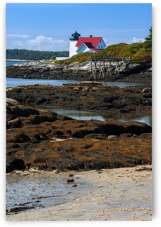 Low Tide by Hendricks Head Lighthouse in Maine by Allan Wood
