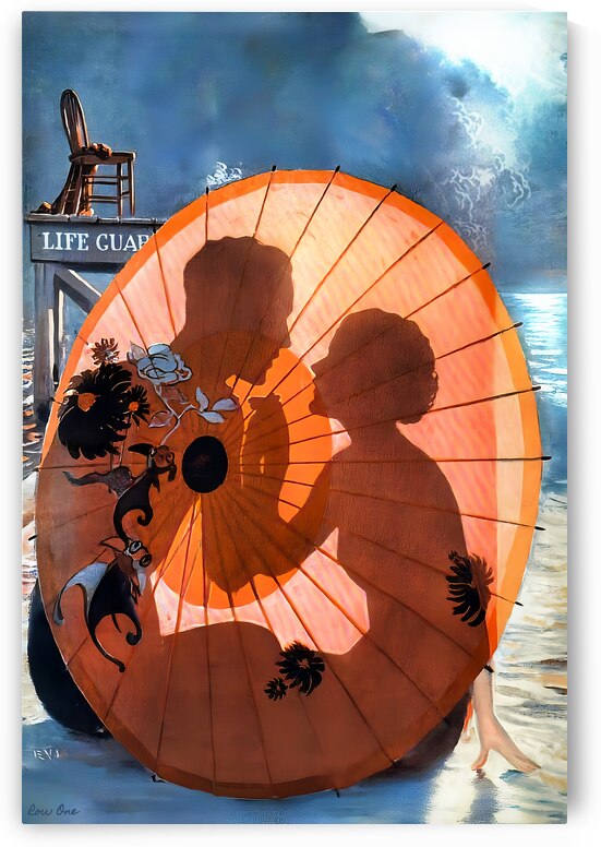 1920s Beach Lifeguard Art by Row One Brand