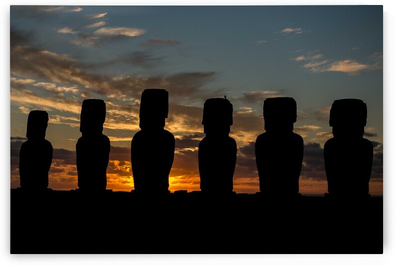 Moais Watching the Sunrise by Adel B Korkor