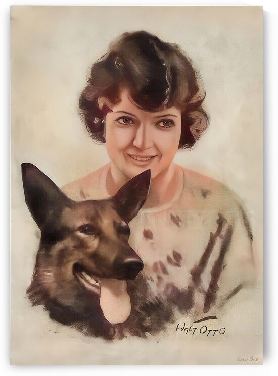 artist walt otto woman with dog by Row One Brand