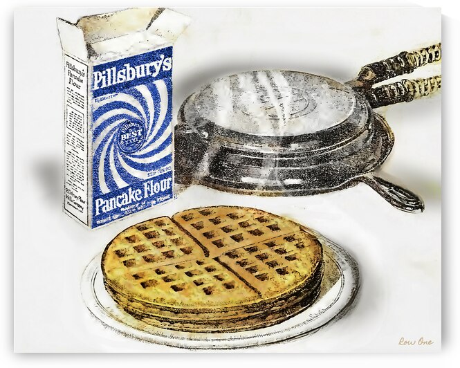Vintage Pillsbury Waffles Art by Row One Brand
