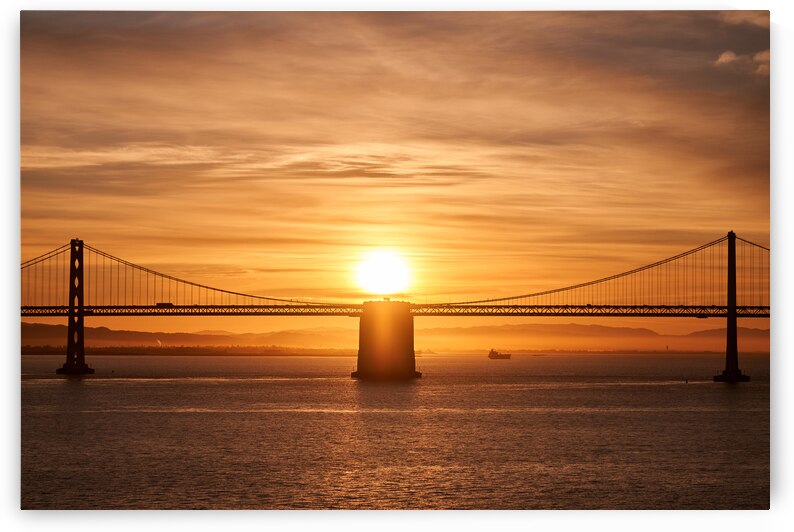 Golden Hour Bay Bridge Sunrise by Ryan Cameron