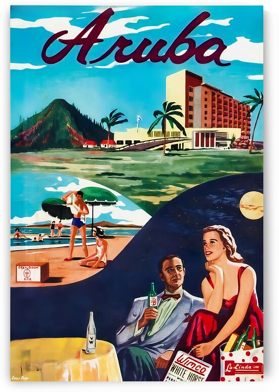 Aruba Travel Poster by Row One Brand