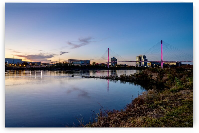Missouri River And Kerrey Bridge Sunset by Jennifer White