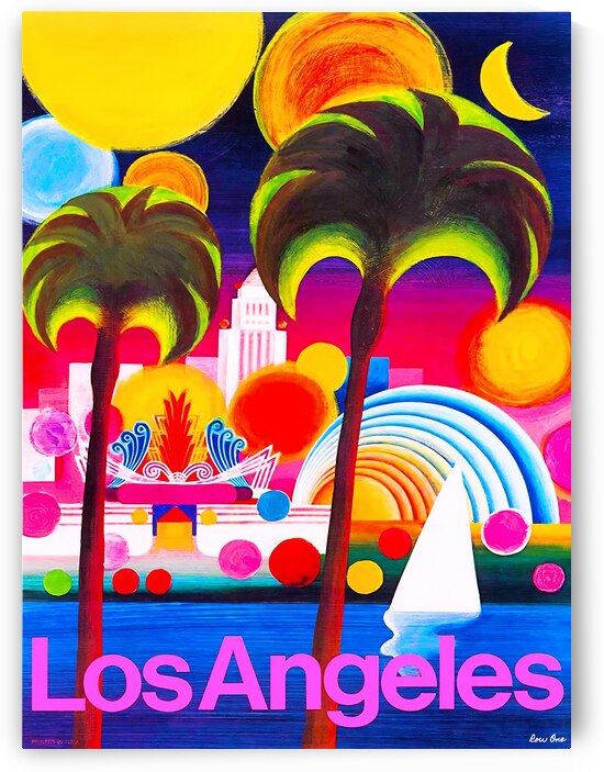 Vintage Los Angeles Art by Row One Brand