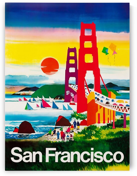 San Francisco Travel Poster by Dong Kingman by Row One Brand